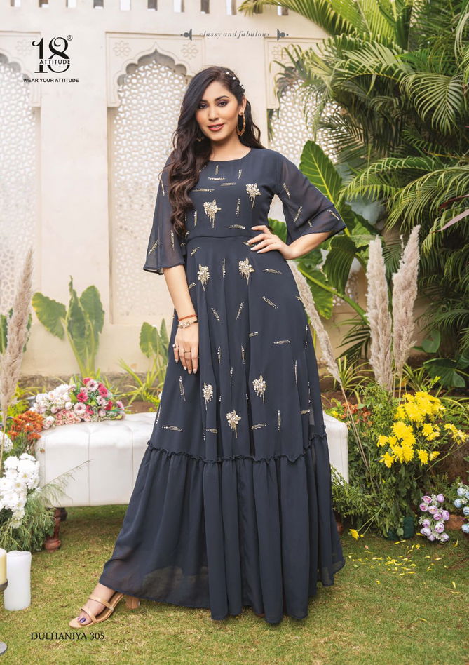 DULHANIYA VOL 03 Team 18 Attitude Party Wear Wholesale Gown Catalog